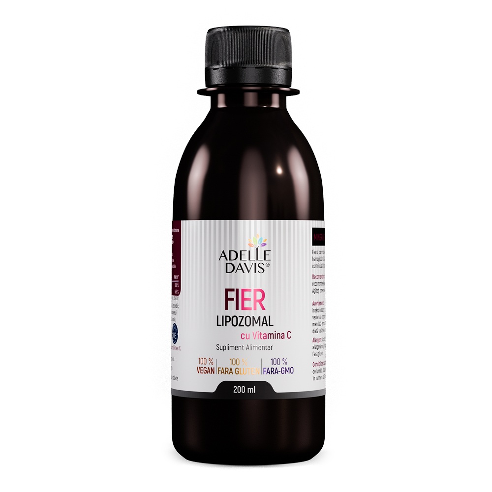 Fier Lipozomal cu Vitamina C, 200 ml, Adelle Davis