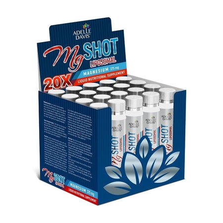 MgSHOT Lipozomal, Magneziu 375 mg, lichid, 20 monodoze x 25 ml, Adelle Davis 564478
