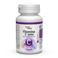 Vitamina C 1000 cu zinc si D3, 60 comprimate, Dacia Plant