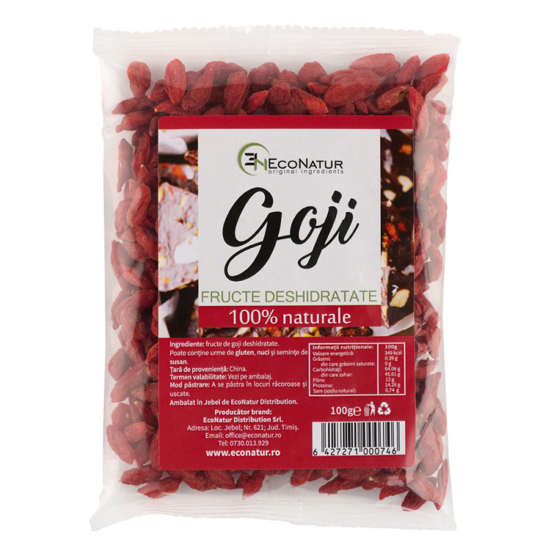 Goji fructe uscate, 100 g, Econatur