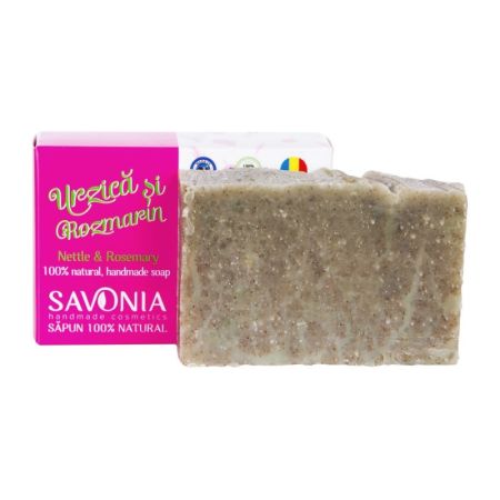 Sapun cu urzica si rozmarin, 90 g, Savonia 650383