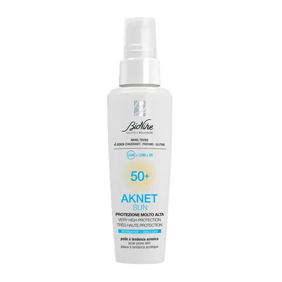 Crema cu protectie solara inalta piele predispusa la acnee AKNET SUN 50+, 50 ml, BioNike