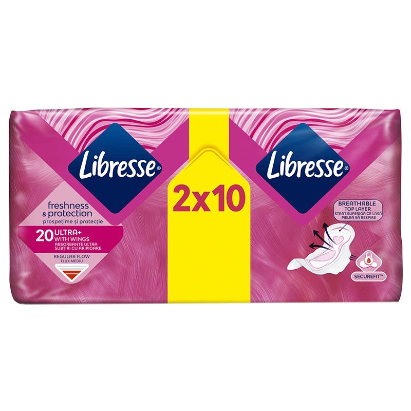 Absorbante Ultra Normal Duo, 20 bucati, Libresse