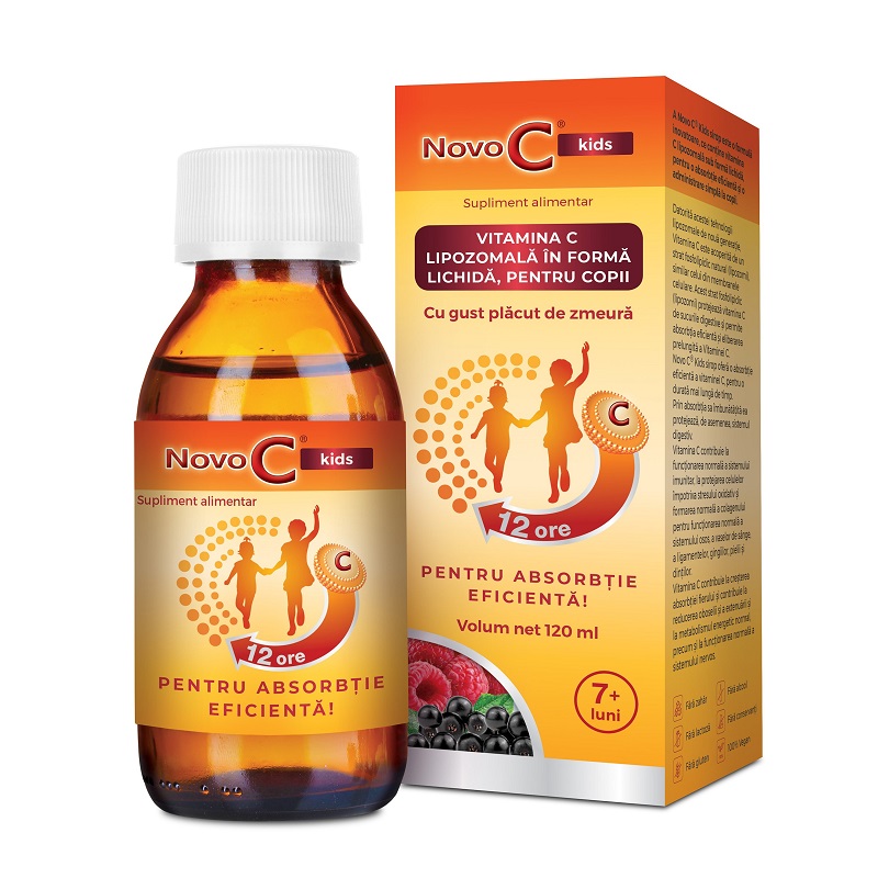 Vitamina C lipozomala Novo C Kids, 120 ml, ND Medhealth