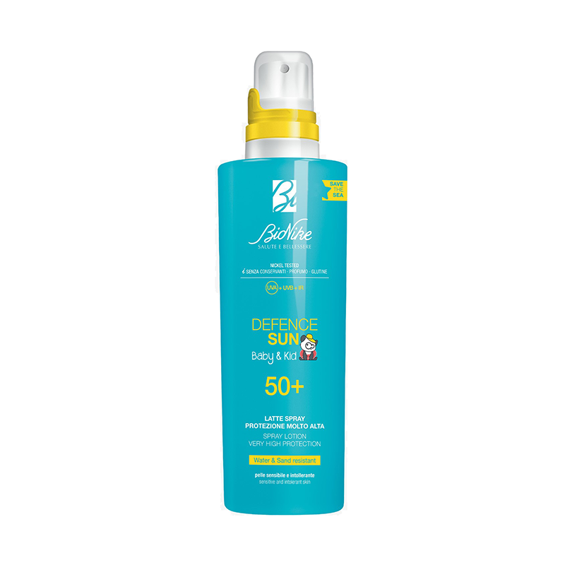 Lotiune spray de corp pentru copii cu protectie solara SPF 50+ Defence Sun Baby & Kid, 200 ml, BioNike