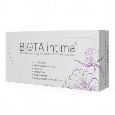 Biota intima servetele umede, 10 bucati ambalate individual, Premium Pharma