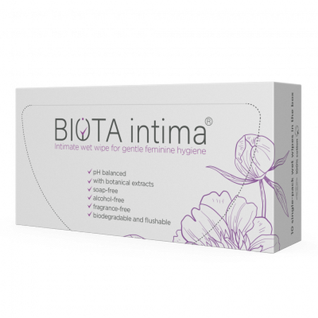 Biota intima servetele umede, 10 bucati ambalate individual, Premium Pharma