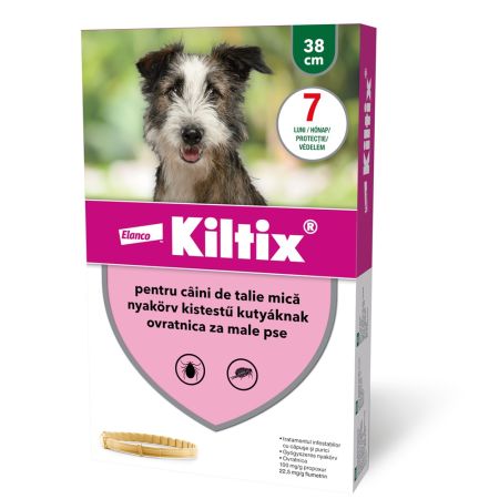 Zgarda antiparazitara potrivita pentru cainii de talie mica Kiltix S, 1 bucata, Bayer Vet OTC