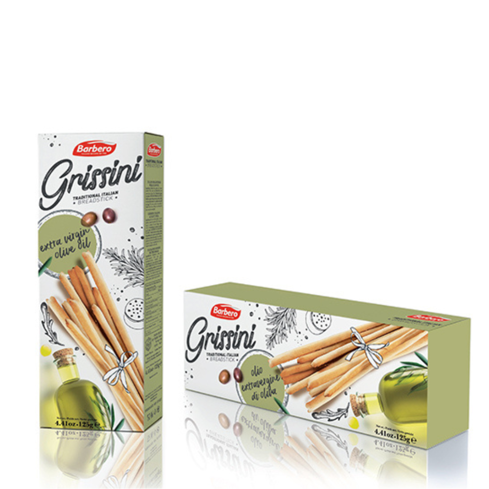 Grisine italiene traditionale cu ulei extravirgin de masline, 125 g, Barbero