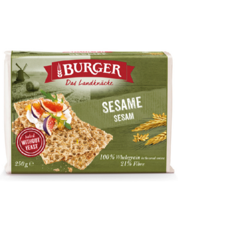 Specialitate panificatie crocanta cu secara integrala si susan, 250 g, Burger
