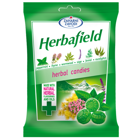 Dropsuri cu aroma de menta si plante, 85 g, Herbafield