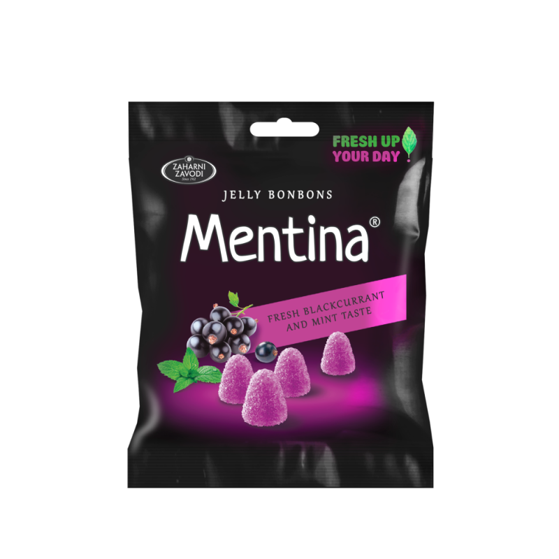 Jeleuri cu aroma de menta si coacaze negre, 80 g, Mentina