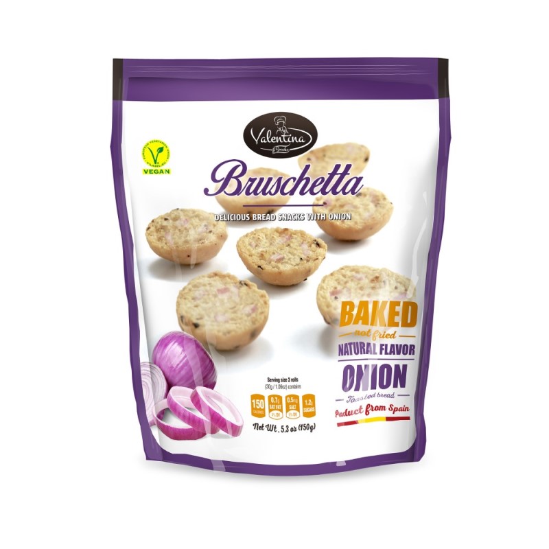 Snack paine coapta cu ceapa Bruschetta, 150 g, Valentina