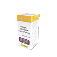 Omega 3 & Omega 6 vegetal, 900 mg, 40 capsule, Hofigal