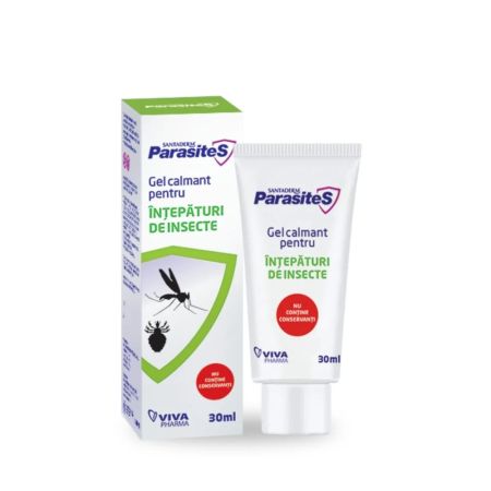 Gel calmant pentru intepaturi de insecte Parasites Santaderm, 30 ml, Viva Pharma