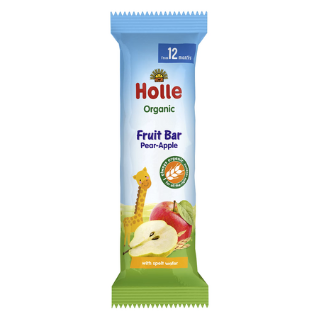 Baton eco cu cereale, mere si pere, +12 luni, 25 g, Holle Baby