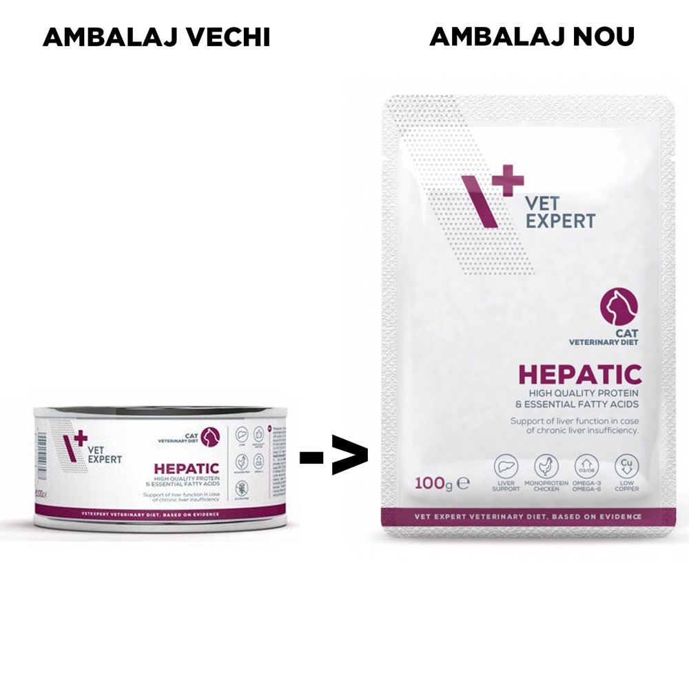 Hrana pentru pisici Hepatic Cat, 100 g, VetExpert