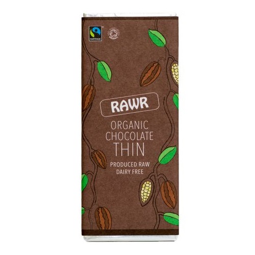 Ciocolata organica fara gluten, 30 g, Rawr