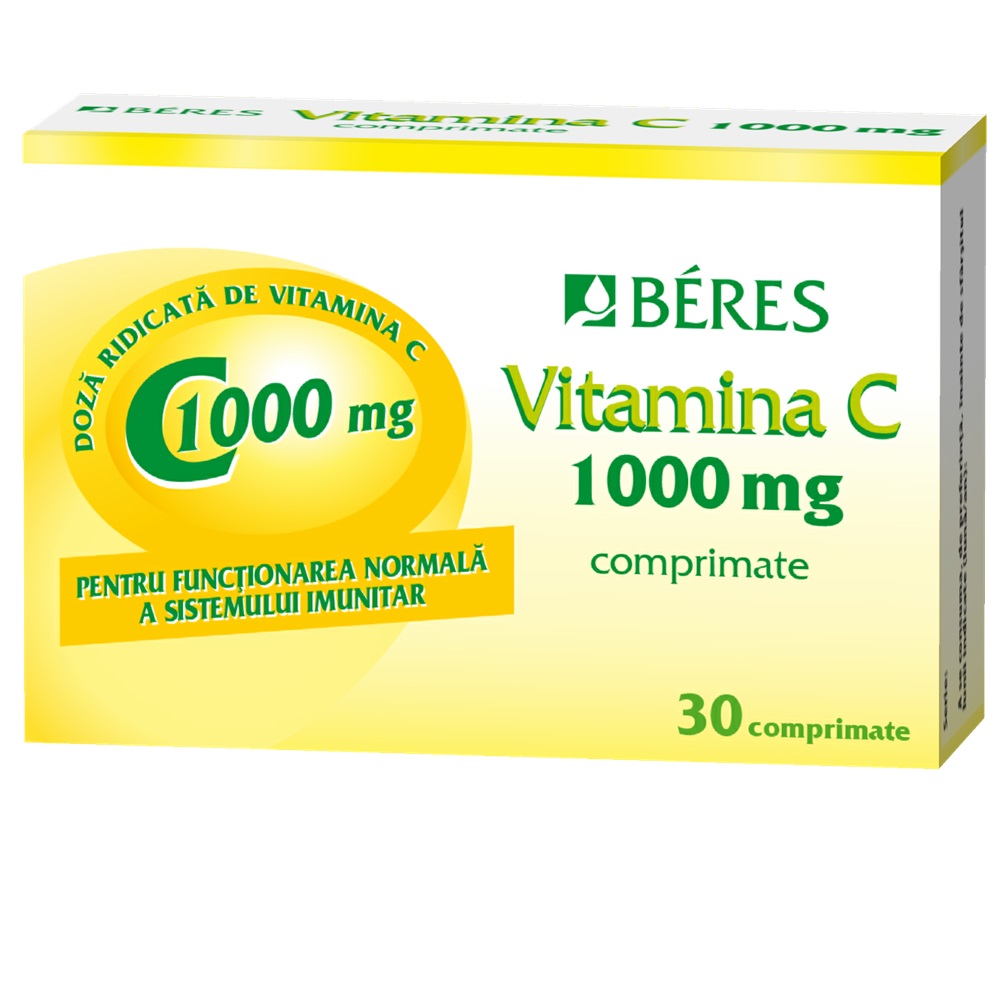 Vitamina C, 1000 mg, 30 comprimate, Beres Pharmaceuticals