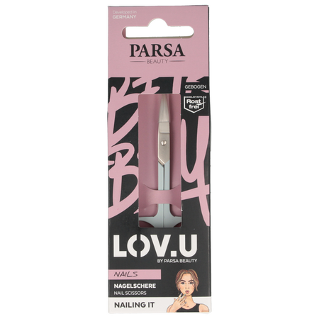 Foarfeca de unghii curbata albastra Lov.U, 1 bucata, Parsa 564976
