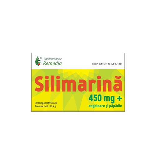 Silimarina, 450 mg, 30 comprimate filmate, Remedia