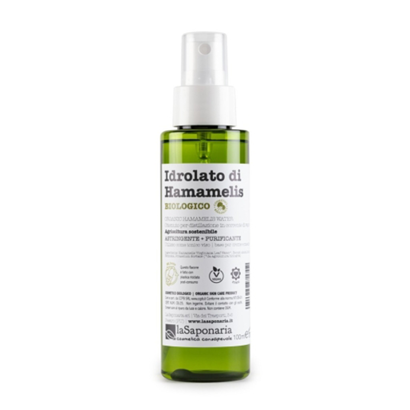 Hidrolat bio decongestionant de hamamelis, 100 ml, La Saponaria