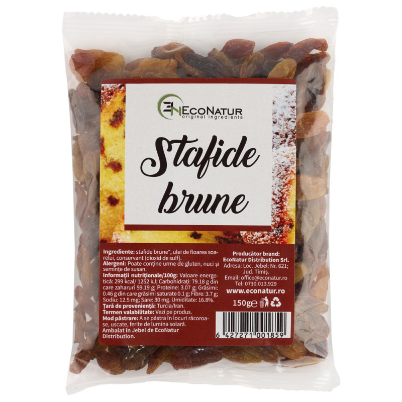 Stafide brune, 150 g, Econatur