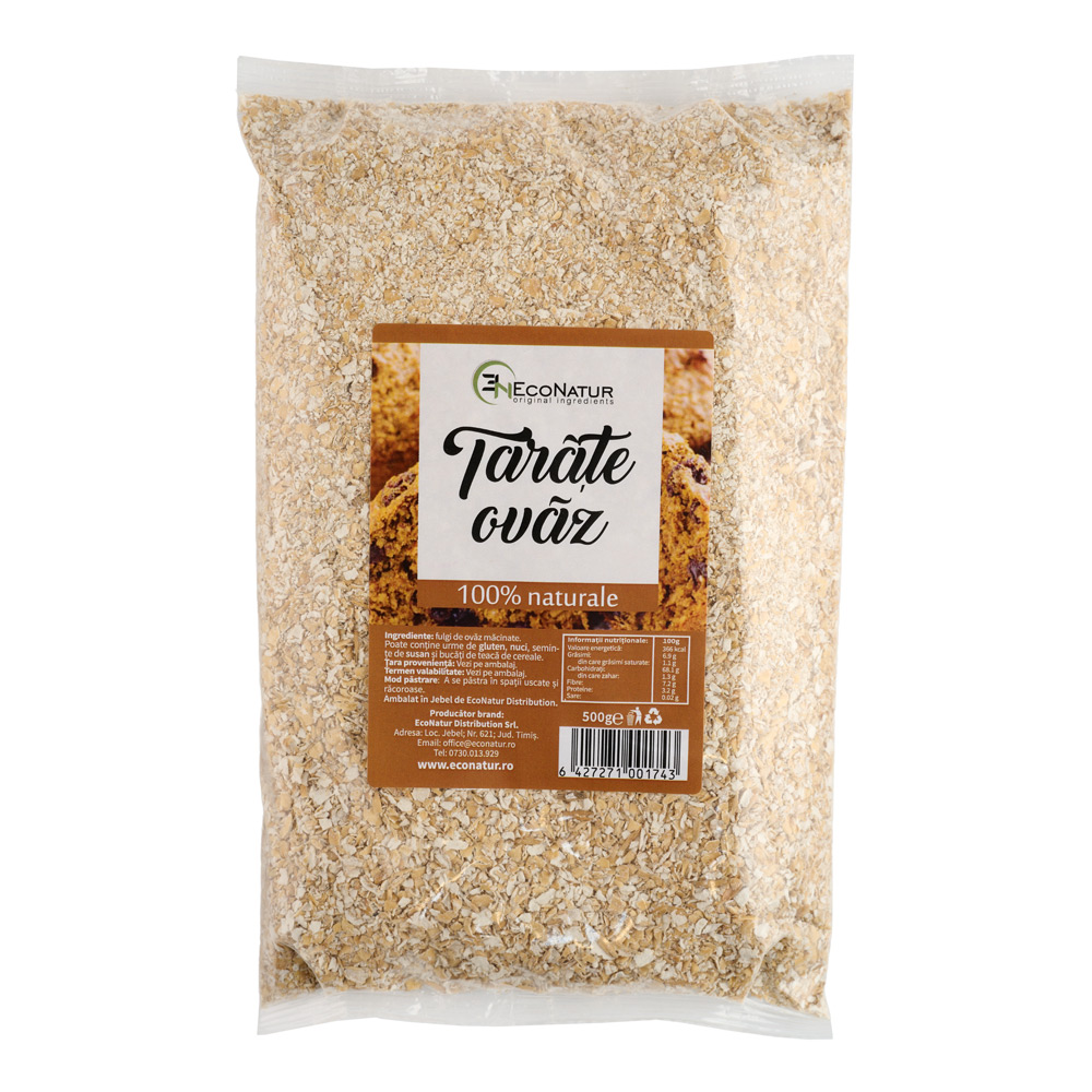 Tarate de ovaz, 500 g, Econatur