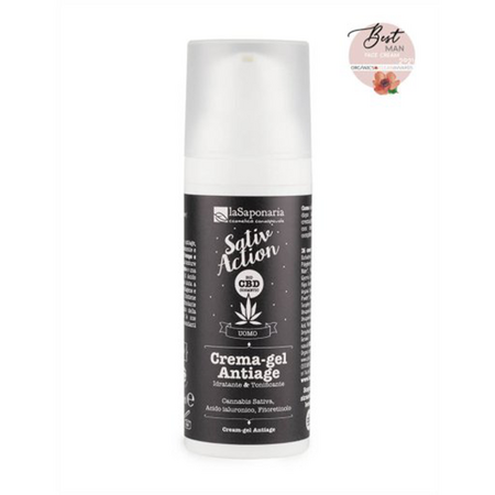 Crema de fata anti-imbatranire cu CBD pentru barbati, 50 ml, La Saponaria