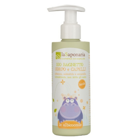 Gel de curatare organic par si corp pentru copii, 190 ml, La Saponaria