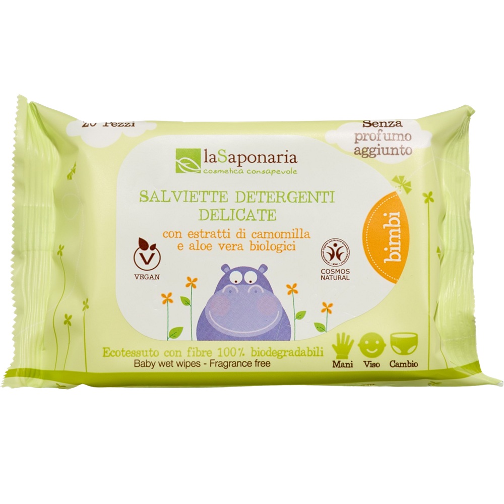 Servetele umede eco pentru curatare, 20 bucati, La Saponaria