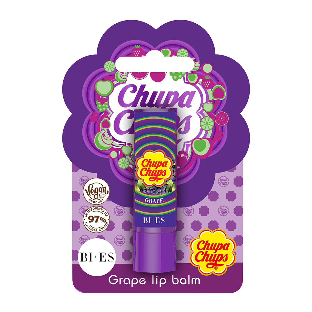 Balsam de buze, aroma struguri Chupa Chups, 4 g, Bi-Es