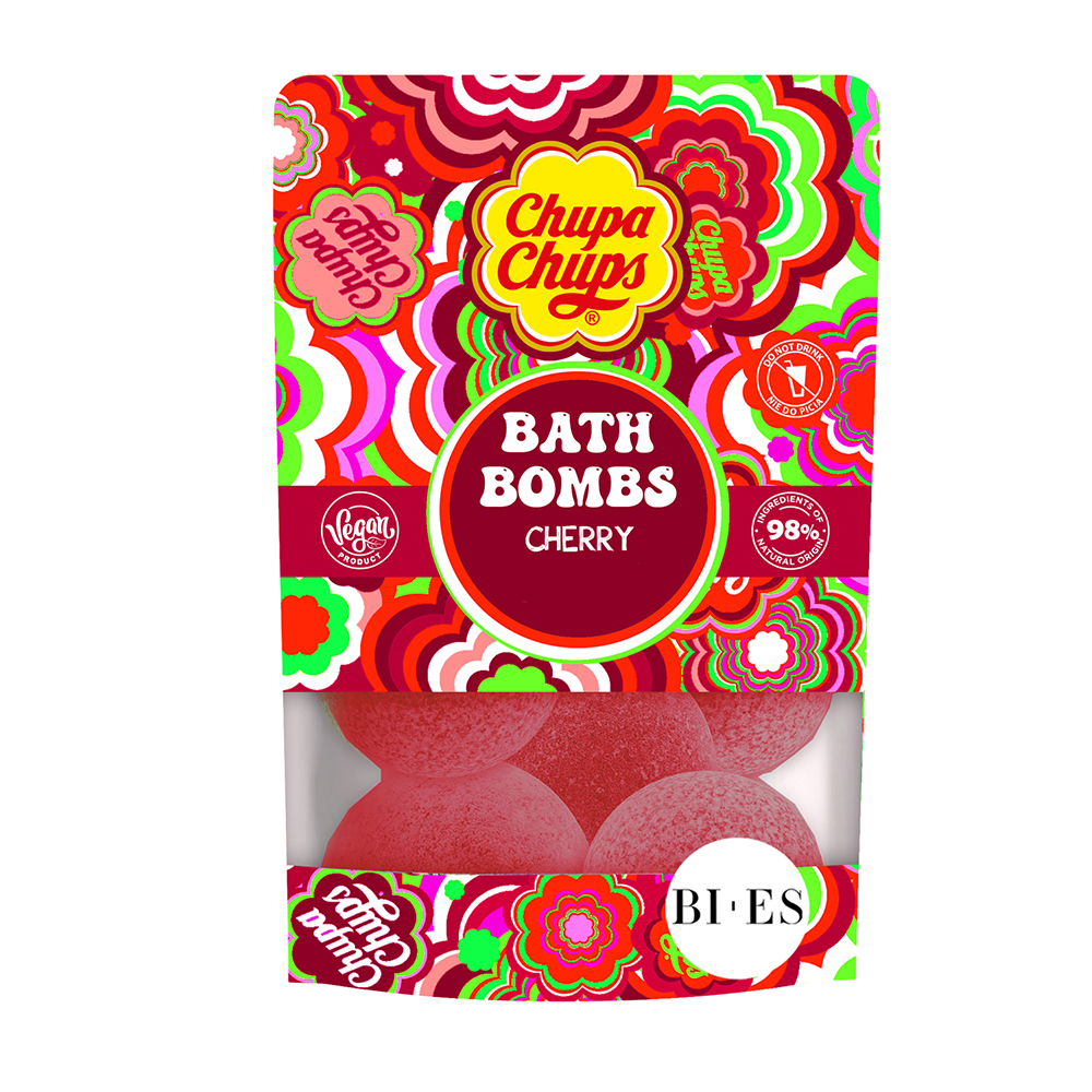 Bombe de baie cirese Chupa Chups, 6 x 55 g, Bi-Es