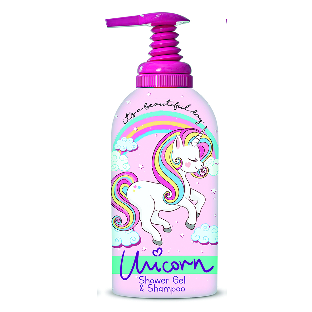 Gel de dus & sampon Unicorn Its A Beautiful Day, 1000 ml, Bi-Es