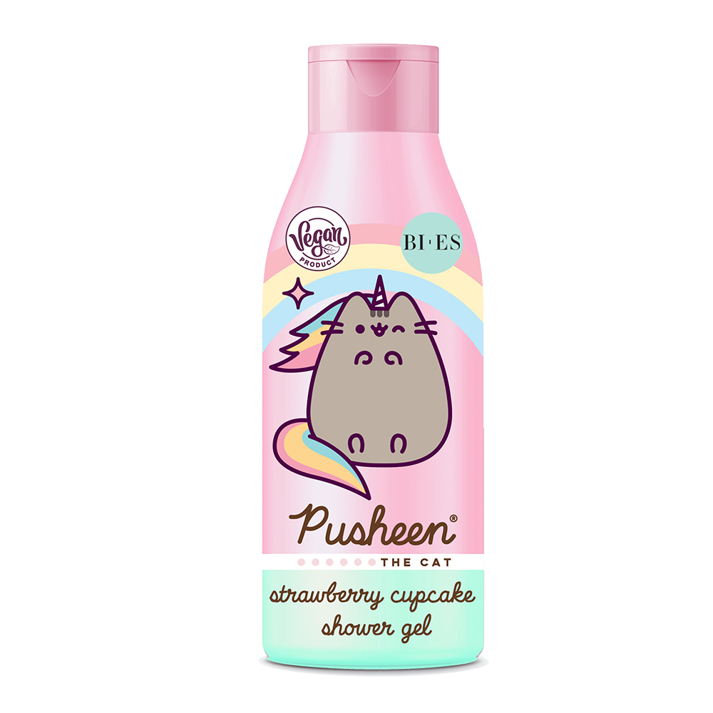 Gel de dus cupcake capsuni Pusheen, 400 ml, Bi-Es