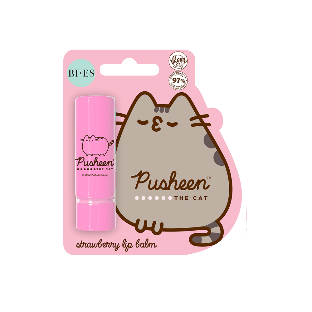 Balsam de buze capsuni Pusheen, 4 g, Bi-Es