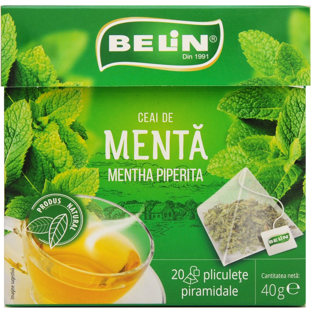 Ceai de menta, 20 plicuri piramidale, Belin