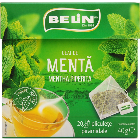 Ceai de menta, 20 plicuri piramidale, Belin