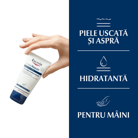 Crema de maini cu 5% uree Urea Repair, 75 ml, Eucerin 651797