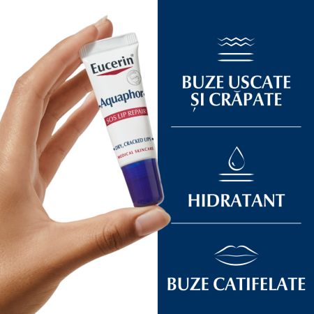 Balsam de buze reparator Aquaphor, 10 g, Eucerin 651836