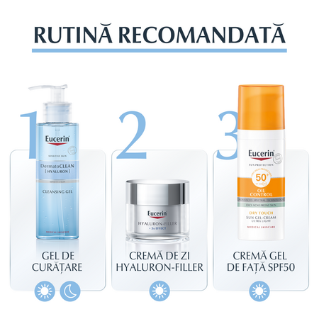 Gel de curatare Dermato Clean Hyaluron, 200 ml, Eucerin 651401
