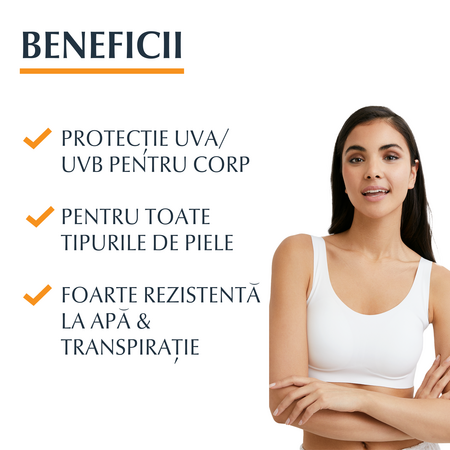 Crema cu SPF 50+ pentru piele sensibila Sun Protection, 200 ml, Eucerin 651901