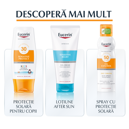 Crema cu SPF 50+ pentru piele sensibila Sun Protection, 200 ml, Eucerin 651903