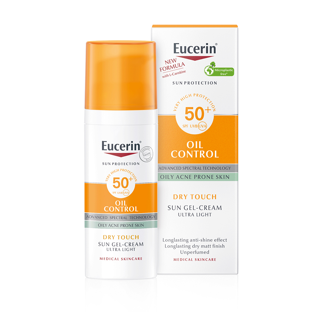 Crema gel de fata cu SPF50+ Sun Protection Oil Control, 50 ml, Eucerin