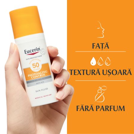 Emulsie pentru fata cu SPF 50+ Sun Protection Photoaging, 50 ml, Eucerin 651882