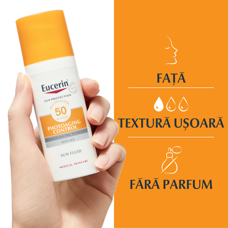 Emulsie pentru fata cu SPF 50+ Sun Protection Photoaging, 50 ml, Eucerin 651882