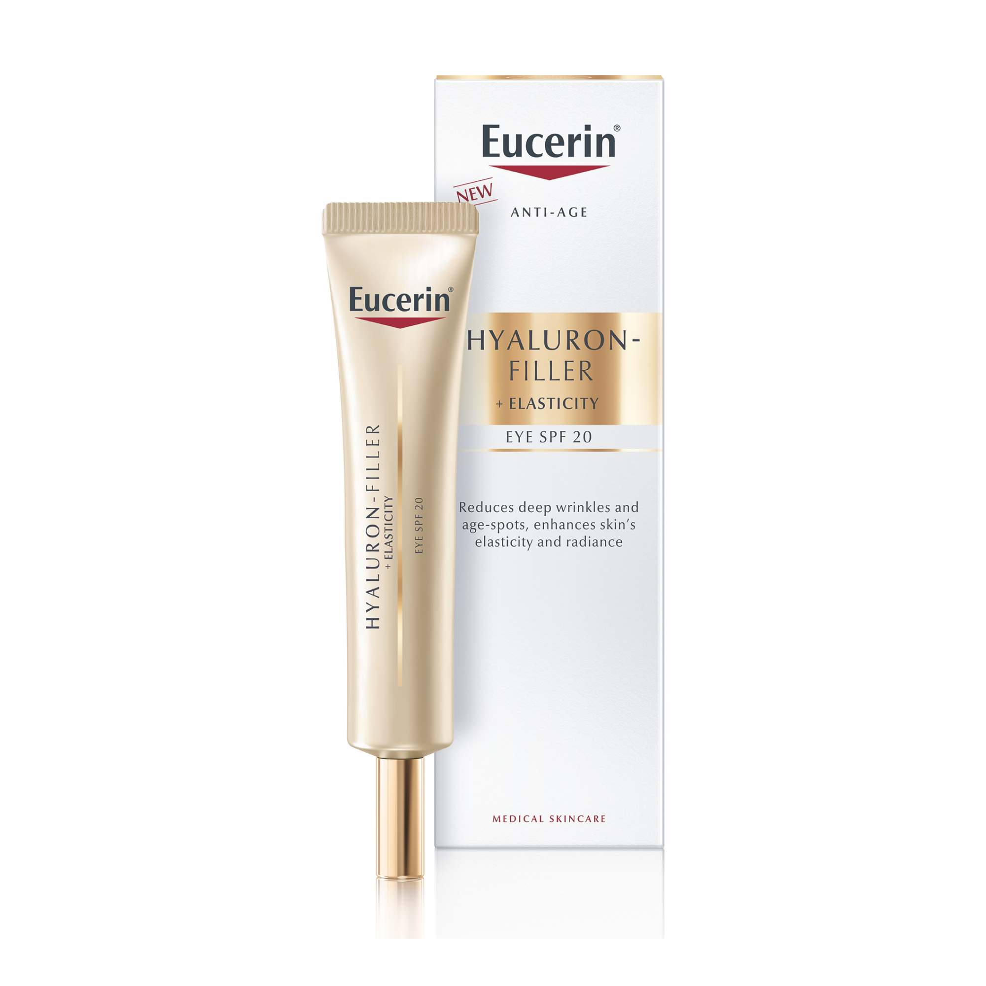 Crema de ochi Hyaluron Filler + Elasticity SPF20, 15 ml, Eucerin