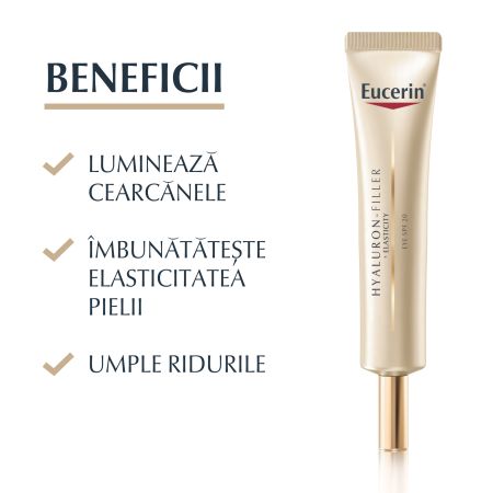 Crema de ochi Hyaluron Filler + Elasticity SPF20, 15 ml, Eucerin 651330