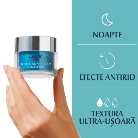 Booster de hidratare de noapte Hyaluron Filler, 50 ml, Eucerin 651295