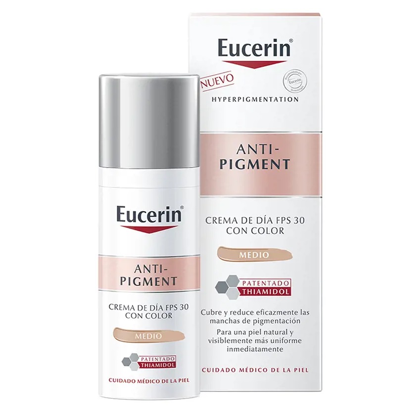 Crema de zi impotriva petelor cu SPF 30 nuanta medium Anti-Pigment, 50 ml, Eucerin